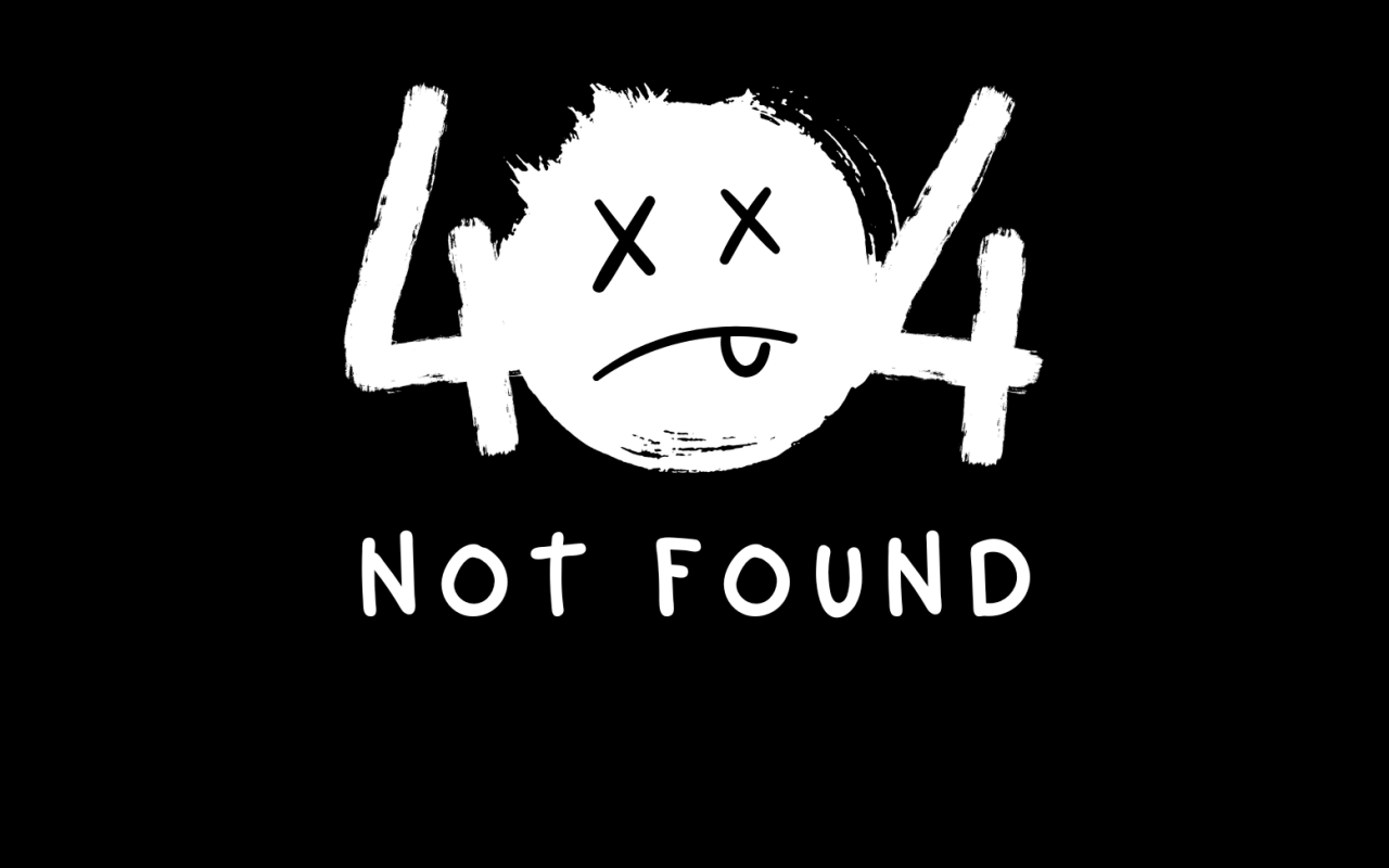 black white 404 error t shirt